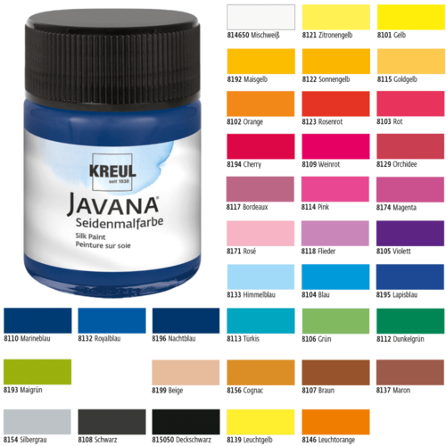 Kreul Javana Seidenmalfarbe 50ml - 34 Farben