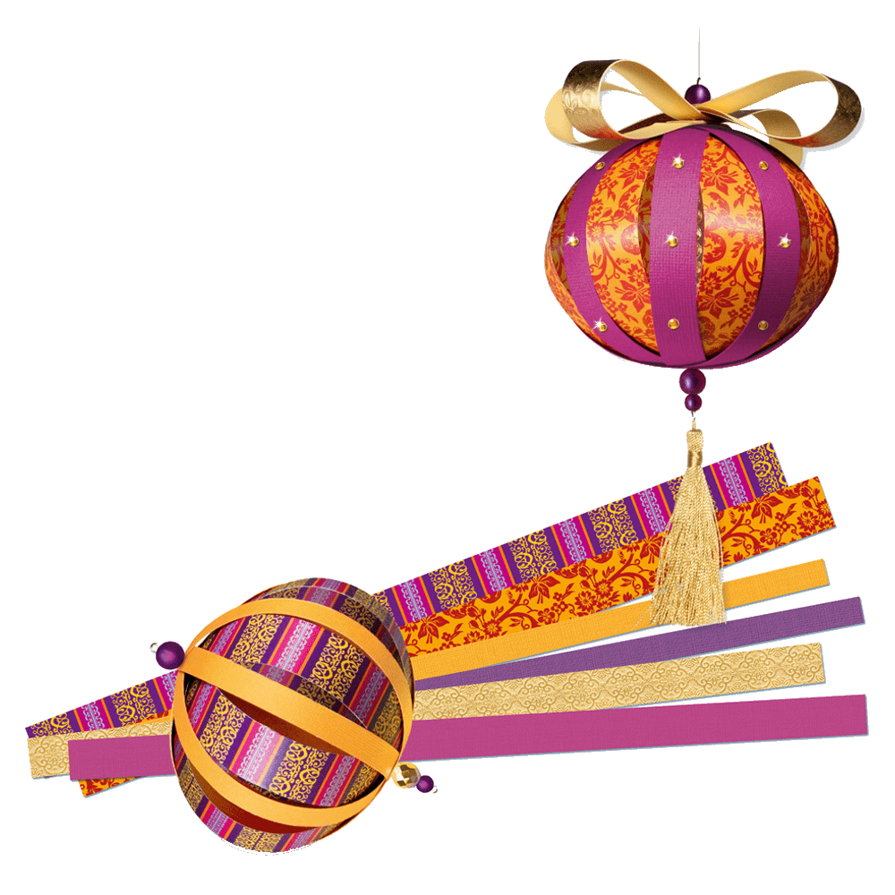 Paper Balls Designstreifen für Deko Papierkugeln - Magic Christmas