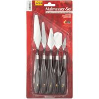 Malmesser Set 5tlg mit Holzgriff