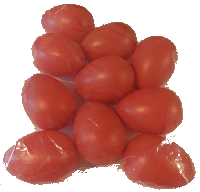 10 Ostereier 60mm farbig Rot
