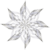 Designsterne Paper Stars Ornaments 32 Blatt 15x15cm Weiß mit silbernem Wappen