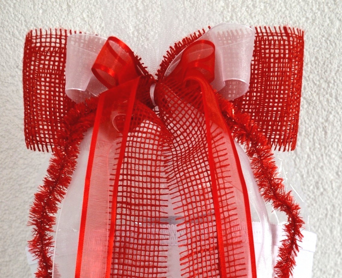 Schmuckschleife Schleife für Schultüte Zuckertüte "Rustical Red"