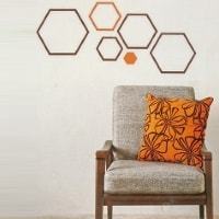 DIY Wanddekoration Wand Deko Sets MDF 6 Hexagon
