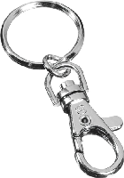 Schlüsselring Ring Spaltring Ø 25mm mit Karabiner