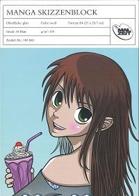 Manga Skizzenblock glattes weißes Spezialpapier DIN A4
