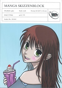 Manga Skizzenblock glattes weißes Spezialpapier DIN A3